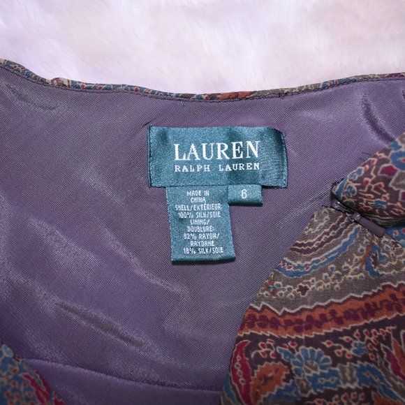 Lauren Ralph Lauren Multicolor Paisley Strapless Dress - Picture 16 of 16